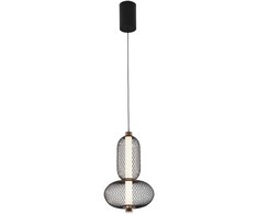 Viokef 9W LED pakabinamas šviestuvas MARGOT, juodos/aukso sp., 3000K, 4311400