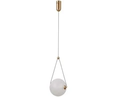Lubinis šviestuvas Italux 9W LED pakabinamas šviestuvas RASTIA, aukso/baltos sp., 3000K