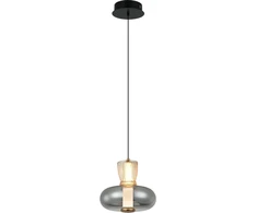 9W LED pakabinamas šviestuvas SIREL, gintaro/dūmų/juodos/bronzos sp., 3000K, 4326700