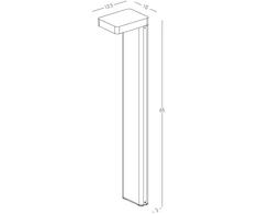 9W LED pastatomas lauko šviestuvas, juodas, 2700K, E297-27