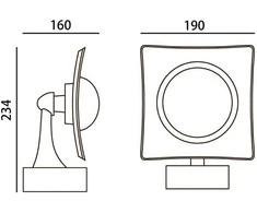 9W LED sieninis fasado šviestuvas ISOLA 4K, juodas, 4000K