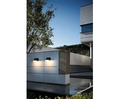 Sieninis šviestuvas Italux 9W LED sieninis fasado šviestuvas ISOLA 3K, juodas, 3000K