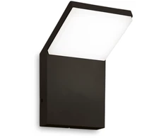 Sieninis šviestuvas Ideal Lux 8,5W LED sieninis fasado šviestuvas STYLE, juodas, 4000K, IP54, 322629