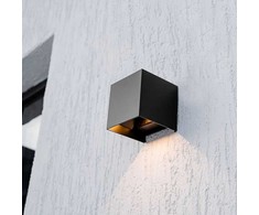 Sieninis šviestuvas V-tac 9W LED sieninis fasado šviestuvas su saulės baterija ir judesio davikliu, juodas, 3000/4000/5000K