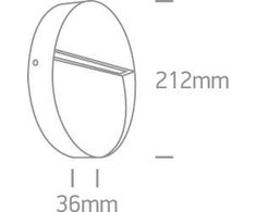 9W LED sieninis šviestuvas, baltas, 3000K, 67360/W/W