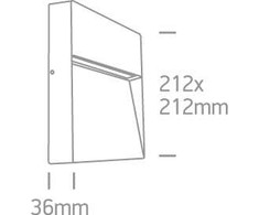 9W LED sieninis šviestuvas, baltas, 3000K, 67360A/W/W