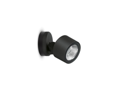9W LED sieninis šviestuvas NOA 50 WALL, juodas, 3000K, 60°, IP66, dimeriuojamas