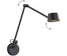 9W LED sieninis šviestuvas SAVINA, juodas, 3000K, dimeriuojamas, 4329600