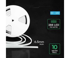 9W/m LED NEON FLEX juosta, 24V, 3000K, IP65, 10m pakuotė