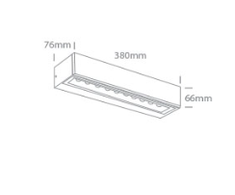 9W sieninis lauko šviestuvas, baltas, 3000K, IP65, 67526A2/W/W