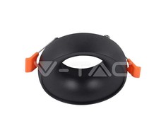 V-tac Apvalus GU10 lemputės rėmelis, juodas korpusas/juodas reflektorius