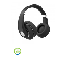 Bluetooth ausinės V-TAC, reguliuojamu lankeliu, juodos spalvos.