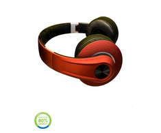 Bluetooth ausinės V-TAC, reguliuojamu lankeliu, raudonos spalvos.