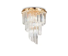 Lubinis šviestuvas Ideal Lux Ceiling lamp with 12 lights CARLTON, E14, auksinis color