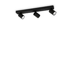 Lubinis šviestuvas Ideal Lux Ceiling lamp with 3 lights RUDY, GU10, juodas