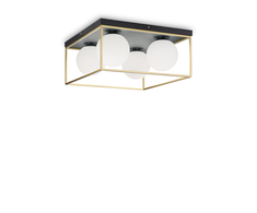 Lubinis šviestuvas Ideal Lux Ceiling lamp with 4 lights LINGOTTO, E14, sidabrinis color