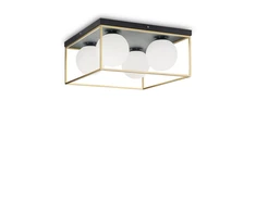 Lubinis šviestuvas Ideal Lux Ceiling lamp with 4 lights LINGOTTO, E14, sidabrinis color