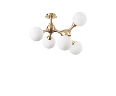 Lubinis šviestuvas Ideal Lux Ceiling lamp with 5 lights NODI, E14, chrome