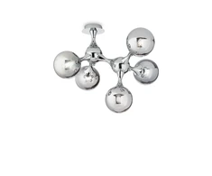 Lubinis šviestuvas Ideal Lux Ceiling lamp with 5 lights NODI, E14, juodas