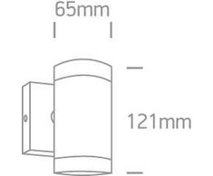 Cilindro formos šviestuvas, GU10, baltas, 67130E/W