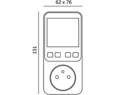 Energijos suvartojimo matuoklis PMM 3, baltas