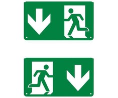 Evakuacinio šviestuvo EM EXIT piktograma - išėjimas žemyn