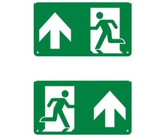Evakuacinio šviestuvo EM EXIT piktograma - išėjimas tiesiai / į viršų
