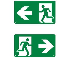 Evakuacinio šviestuvo EM EXIT piktograma - išėjimas į kairę arba dešinę