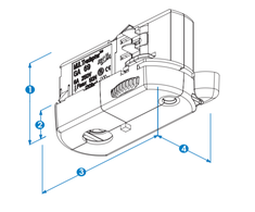 Solar Plus GLOBAL TRAC 3-fazių bėgelio adapteris MULTI Adapteris™ GA69, baltas