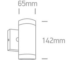 Cilindro formos šviestuvas, GU10, juodas, 67130/B