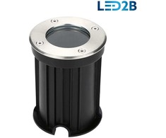 Įleidžiamas į žemę šviestuvas, GU10, juodas, IP67