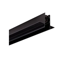 Bikuvalt Užglaistomas magnetinės sistemos VIOKEF MAGNETIC bėgelis, juodas, 48V, 1m, su dangteliu ir užbaigimais, 02/0202-1
