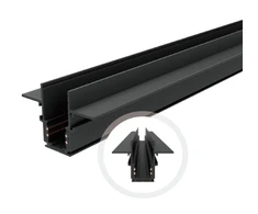 Įleidžiamas magnetinis bėgelis LUXSONN, juodas, 3m