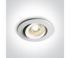 Įleidžiamas pakreipiamas šviestuvas, GU10, baltas, 11105A1/W