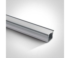 Įleidžiamas profilis su baltu difuzoriumi, 2m, 7904R/AL. Komplektuojama su 2 poromis užbaigimų. Tinkama LED juostoms 12 mm.