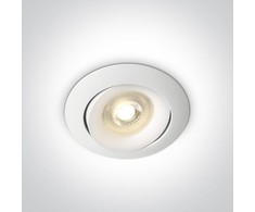 Įleidžiamas pakreipiamas šviestuvas, GU10, baltas, 11105U/W