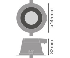 Ledvance Įleidžiamas šviestuvas COMFORT 130 13 W 3CCT IP54 WT