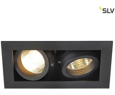 slv Įleidžiamas šviestuvas KADUX 2, juodas, GU10