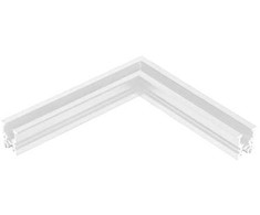Įleidžiamo magnetinio bėgelio ZAMBELIS horizontalus kampinis sujungimas, baltas, 2084W-C2