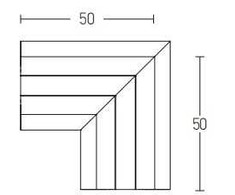 Įleidžiamo magnetinio bėgelio ZAMBELIS vertikalus kampinis sujungimas, juodas, 2084B-C1