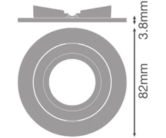 Įleidžiamo šviestuvo žiedas SP CBO IP65/5X RING ADJ ROUND, šlifuoto nikelio sp.