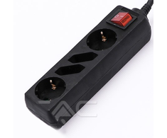 Ilgintuvas 4-vietis V-TAC, su jungikliu, (3G1.5MM2 X 1.5M), juodas
