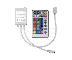 V-tac Infraraudonųjų spindulių valdiklis su nuotolinio valdymo pultu, skirtas 3in1+RGB LED juostai, 28 mygtukai