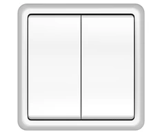 Jungiklis VILMA STANDARD ST 150, 2 klavišų, su rėmeliu, baltas