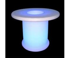 V-tac Kavos stalas su RGB LED apšvietimu, baltas, IP54, 72x72x58cm