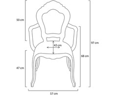 Kėdė KING ARM, juoda, plastikinė