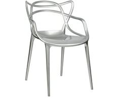 King Home LUXO sidabrinė kėdė - ABS