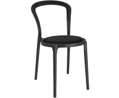 King Home Kėdė SLIM, juoda, plastikinė