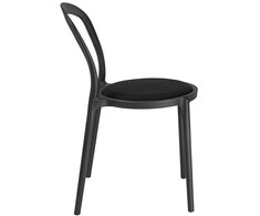 King Home Kėdė SLIM, juoda, plastikinė