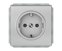 Bikuvalt Kištukinis lizdas VILMA STANDARD ST 150, su įžeminimu, be rėmelio, metalo spalvos